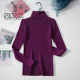 Spring And Autumn Blouse New Korean Version Of The Slime With High-Necked Long-Sleeved Bottom Shirt Thin Sweater Knitted Sweater Tide