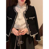 2026 Spring And Autumn French Small Fragrant Coat Women's Spring And Autumn Short Retro High-End Temperament Coarse Flowers On The Top
