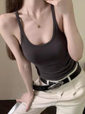Sexy Thin Belt Vest High Bullet Slim Slimmed Hottie Sling Base Net Desire Thread Inside The Top