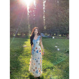 Seaside Vacation Wearing French Slings Broken Flower Dress Women's Summer 2026 New Big Look Small Big And Long Dress