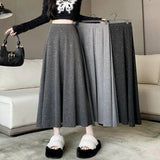 The Atmosphere Of The A-Word Skirt Women's Early Autumn New Design Sense Of High-Waisted Skirt Long Skirt