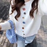 KANING Niche Design Ribbon Loose Knitted Cardigan Women 2026 Autumn New Lazy Wind Sweater Women's Coat