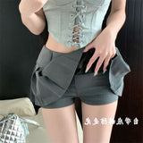 Hottie Sweet And Spicy Half-Dress Dress Women's Dress 2025 New Summer High-Rise Thin Anti-Light A-Dress Skirt Short Skirt Woman