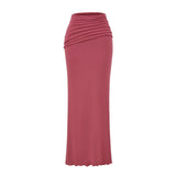 Hottie Sexy High-Waisted Hip Half-Dress Dress Pure Lust Wind Rollover Skirt Woman