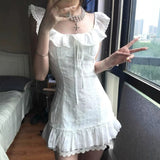 White Dress Short Girl Summer Beautiful Crouse First Love Small White Dress Summer Beautiful Beautiful Small Dress