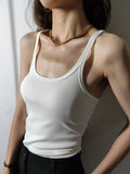 Ins Sexy Pure Desire Low-Chest Short Sling Vest Female Summer Hottie Retro Fashion Set Bottom Top Female T-Tide