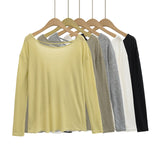 Twisting Back Sunscreen T-Shirts In The Long-Sleeved Autumn With A New T-Shirt Collar