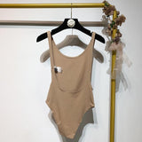 Fashion Korean Version Of Pure Windy Sexy Sling With Ajoint Bodysuit Woman Summer Design Feeling Big Bare Back Tight Thin Clothes