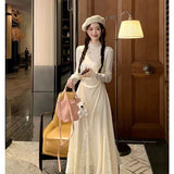 Small Knitted Dress Autumn And Winter Lace Spliced Fishtail Skirt Half-High Sweater Skirt