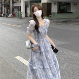 Gentle Lady Style French Floral Chiffon Dress 2026 Spring And Summer New Super Fairy Sweet Temperament Long Dress Girl