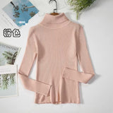 Spring And Autumn Blouse New Korean Version Of The Slime With High-Necked Long-Sleeved Bottom Shirt Thin Sweater Knitted Sweater Tide