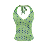 Real Shooting Hottie Hanging Neck Vest Woman With Breast Pad Summer 2026 Short Outer Wear Pure Desire Top