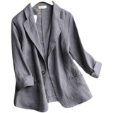 Spring New Small Suit Jacket Women 2026 Thin Short Version Of The Female Decoration Body Size Seven-Sleeve Suit