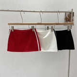 Purely Sexy Hottie Streak Splicing Half-Dress Girl Summer New Slim Waist Thin Ass Short Skirt