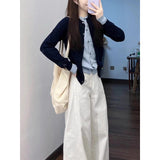 KANING College Wind And Fake Two Knits 2026 Autumn And Winter New Korean Wearing A Senior Sensing Sweater