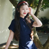 Short-Sleeved Dress New Chinese Style 2025 New National Style Retro Thin Young Temperament Improved Cheongsam Women's Summer