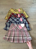 Pink Lattice Half Skirt 100 Folded Skirt Women Summer New High-Rise Thin College Wind Protection Jk Short Skirts Ins
