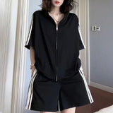 Large-Size Fat MM Sports Suit Women's Summer 2025 New Loose Design Sense Age-Sensitive Fashion Casual Two Sets Of Women