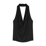 Fashion Korean Version Of Pure-Hearted Sexy Hanging Neck Sleeveless Vest Women Summer New Design Repair Slimming Clothes