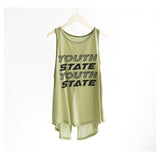 Fashion Sports Running Fitness Yoga Suit Sleeveless Vest Women Summer Loose Letter Yarn Burqa Shirt Top
