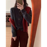 Station 2026 Autumn And Winter New Knitted Sweater European Tide Knitted Cardigan Women's Color Button Coat Top