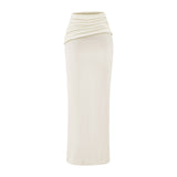 Hottie Sexy High-Waisted Hip Half-Dress Dress Pure Lust Wind Rollover Skirt Woman