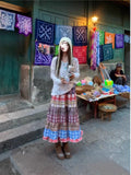 Vintage Print Dress Women's Spring Summer 2025 New High-Rise Thin A-Word Long Skirt