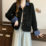 KANING Can't Afford The Ball Of Imitation Hairs, Knitted Coat 2026 Autumn New Small Smell Style Short Cardigan Top