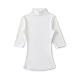 Pure Lustful Breeze High-Necked Mid-Sleeve T-Shirt Mid-Sleeve Bottom Short-Sleeved Top T-Shirt Inside The Body
