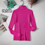 Spring And Autumn Blouse New Korean Version Of The Slime With High-Necked Long-Sleeved Bottom Shirt Thin Sweater Knitted Sweater Tide