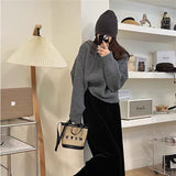KANING Korean Design Zipper Knitted Cardigan Women's Autumn New Loose Casual Short Sweater Jacket