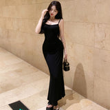 Ins Sexy Babes Slimming Pack Hips Sling Dress Korean Version Pure Lust Night Shop Dress Girl