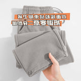 Light Gray Heavy Velvet Slings And Velvet Thicken Sports Sleet Straight Trousers Autumn And Winter