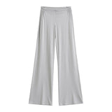 Purely Want Girl V Waist Zipper Display Thin Leg Trousers Leg Long Vertical Trousers Home Comfortable Yoga Pants