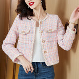 Temperament Famous Short Small Fragrant Coat 2026 Autumn New French Body Repair Coarse Flowers This Small Man Top