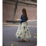 French High-Grade Feeling Slightly Fat Mm Large Size French Striped Shirt Dress With Thin Temperament Long Dress