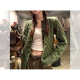 3.11/New In Spring XUAN XIAO JIE Solid Blue Knitted Shirt Woman