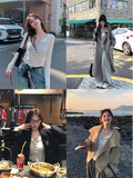 Pink Half-Neck Shoulder Long-Sleeved T-Shirt Girl Autumn Body Set Bottom Henry Shirt High-End Temperament Blouse