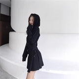 Sexy Body-Backing With Long-Sleeved Hoodie Dress Girl Lazy Breeze Spring And Autumn Small Design Dress