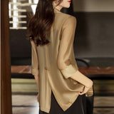 2025 Spring And Summer Thin Blazer Women's Design Sense Of Niche Fashion Temperament Loose Chiffon Sunscreen Shirt