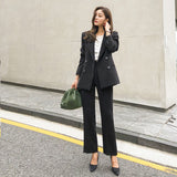 Spring And Autumn New Professional Suit Suit Female Gray High-End Style Suit Suit Popular Temperament Goddess Uniform