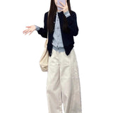 KANING College Wind And Fake Two Knits 2026 Autumn And Winter New Korean Wearing A Senior Sensing Sweater