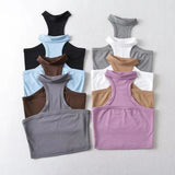 2025 Spring And Summer Pingkou Super Spicy Pure Lust Wind Slings Small Sexy Hanging Neck Bra Text Vest