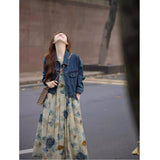 French High-Grade Feeling Slightly Fat Mm Large Size French Striped Shirt Dress With Thin Temperament Long Dress