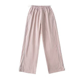 Spice Girls White Striped Straight-Fitting Casual Sports Arc Design Niche Loose Trousers Drag Ground Leg Length