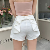 Purely Windy 3D Bow Denim Shorts In The Summer Of 2025 New Design Sense Small Straight Trousers
