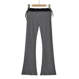 Spice Girls With The Same Lace Micro-Tuffs New Low-Waisted Casual Ass Sexy Trousers Thin Pure Lust
