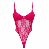 Sexy Hottie Rose Red Slings With Ajoint Dress Woman Spring New Slimming Net Yarn Hollow Blouse Tide