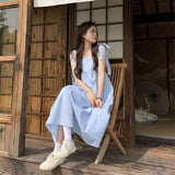 White Suspension Dresses Summer New Small Fresh Butterfly Teling Mid-Long First Love Dress Dress Woman
