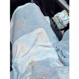 Cool New Chinese Style Suit Temperament High-End Blue Shawl Sling Skirt Three-Piece Set 2026 Summer